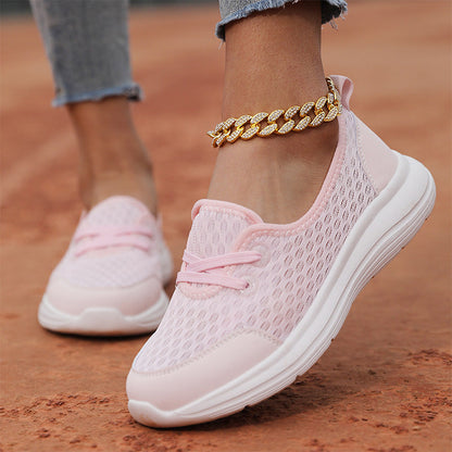 Atmungsaktive Schlupfschuhe mit flacher Sohle für Damen