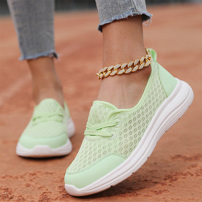 Atmungsaktive Schlupfschuhe mit flacher Sohle für Damen