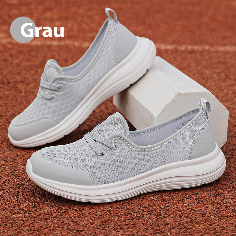 Atmungsaktive Schlupfschuhe mit flacher Sohle für Damen
