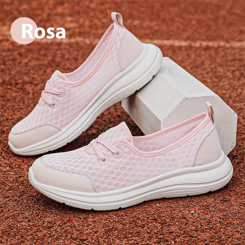 Atmungsaktive Schlupfschuhe mit flacher Sohle für Damen