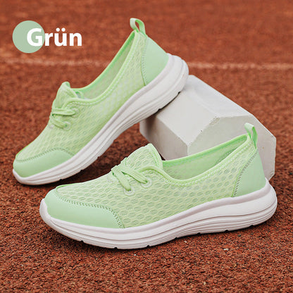 Atmungsaktive Schlupfschuhe mit flacher Sohle für Damen