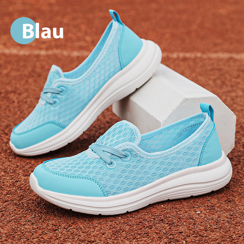 Atmungsaktive Schlupfschuhe mit flacher Sohle für Damen