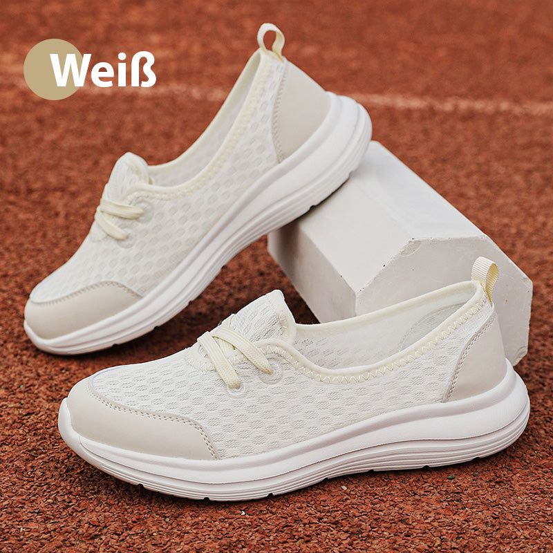 Atmungsaktive Schlupfschuhe mit flacher Sohle für Damen
