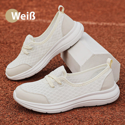 Atmungsaktive Schlupfschuhe mit flacher Sohle für Damen