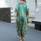 Strandkaftan mit Federprint für Frauen