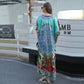 Strandkaftan mit Federprint für Frauen