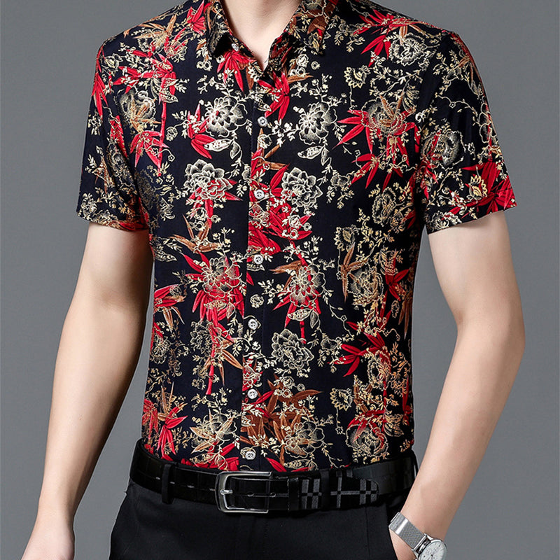 😎2024 NEW-49% OFF😎Herren Trendy Muster Atmungsaktives Kurzarmhemd