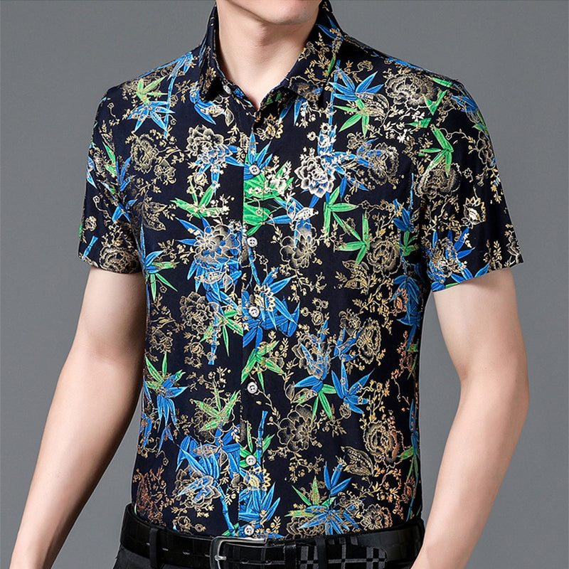 😎2024 NEW-49% OFF😎Herren Trendy Muster Atmungsaktives Kurzarmhemd
