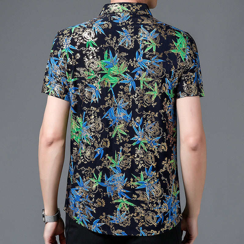 😎2024 NEW-49% OFF😎Herren Trendy Muster Atmungsaktives Kurzarmhemd