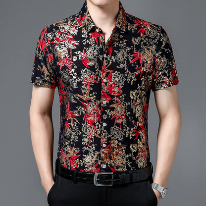😎2024 NEW-49% OFF😎Herren Trendy Muster Atmungsaktives Kurzarmhemd