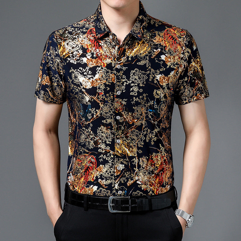 😎2024 NEW-49% OFF😎Herren Trendy Muster Atmungsaktives Kurzarmhemd