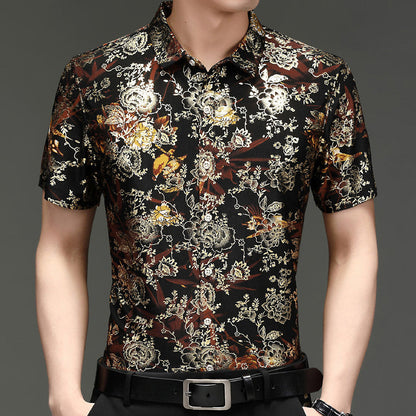 😎2024 NEW-49% OFF😎Herren Trendy Muster Atmungsaktives Kurzarmhemd