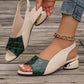Damen-Sandalen mit Peep-Toe und niedrigem Blockabsatz