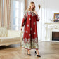 🎀 2024 Neuester Stil （✈️ Kostenlose Lieferung）💃 Rot bedruckte muslimische Abayas für Frauen