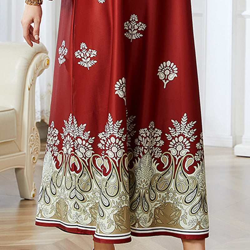 🎀 2024 Neuester Stil （✈️ Kostenlose Lieferung）💃 Rot bedruckte muslimische Abayas für Frauen