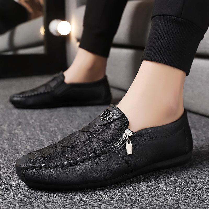 Modische weiche bedruckte Lederschuhe für Herren
