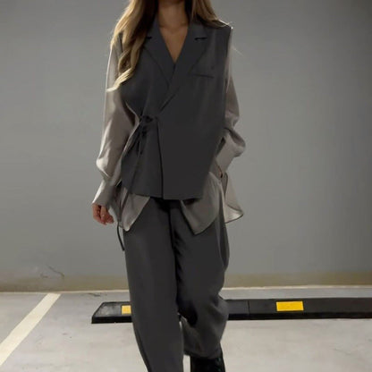 🔥 Herbst Neue Hot Sale🔥 Mode Lar Patchwork Hemd und Hose Zweiteiliges Set