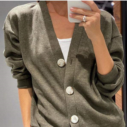 50%Rabatt💥 Herbstlicher neuer Stil Zweiteiliges Set aus gestrickter Jacke mit Knöpfen und Hose für Damen