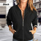 Lässige Jacke mit Reißverschluss für Frauen