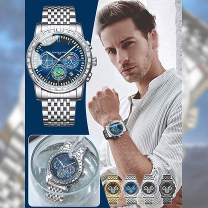 💕40% Rabatt mit kostenlosem Versand📦📦  Luxuriöse Herren-Quarzuhr aus Stahl