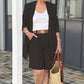 💐 Frühling 2025 Sale - 49% Rabatt!  🔥 Zweiteiliges Set mit dreidimensionalem Blumentop, Blazer und Shorts