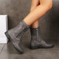 🔥Orthopädische Lederstiefel für Damen mit runder Zehenpartie und seitlichem Reißverschluss