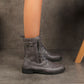 🔥Orthopädische Lederstiefel für Damen mit runder Zehenpartie und seitlichem Reißverschluss