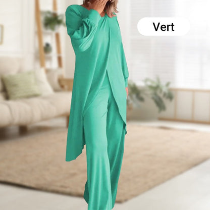 Ultraweiches und bequemes Oberteil- und Hosenset für Damen