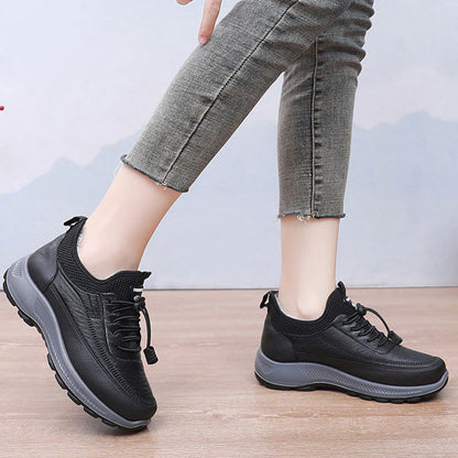 Dicke Damen Freizeitschuhe für Herbst und Winter mit weichen rutschfesten Sohlen