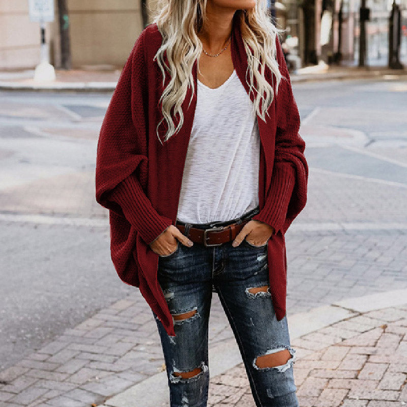 Langärmelige Strickjacke