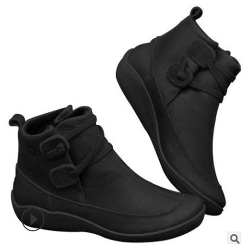 Lässige kurze Stiefeletten im Vintage-Stil für Damen