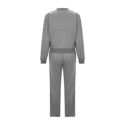 59% Rabatt🔥Zweiteiliges Damen-Set mit Langarm-Reißverschluss, Mantel und Kordelzug, Jogginghose