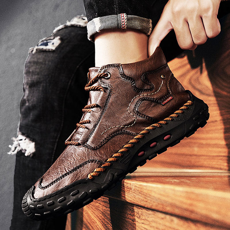 Handgenähte, leichte, rutschfeste Schuhe für Herren
