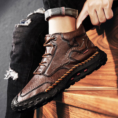 Handgenähte, leichte, rutschfeste Schuhe für Herren