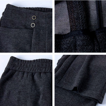 Verdickte, lässige, leicht ausgestellte, gerade Hose für Frauen