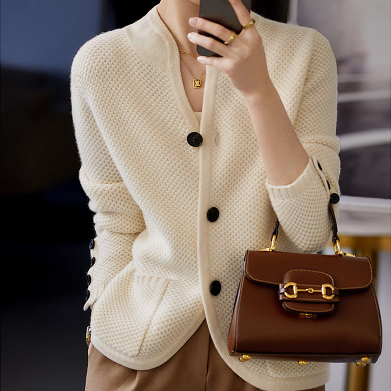 [Das beste Geschenk für sie]Damen Strickjacke mit Knopf