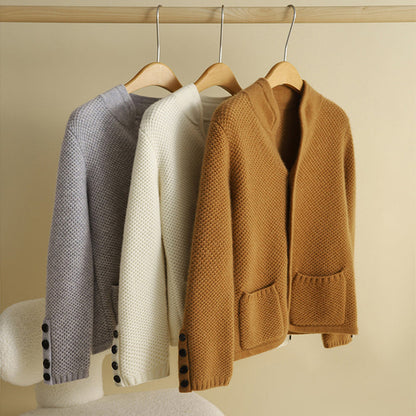 [Das beste Geschenk für sie]Damen Strickjacke mit Knopf
