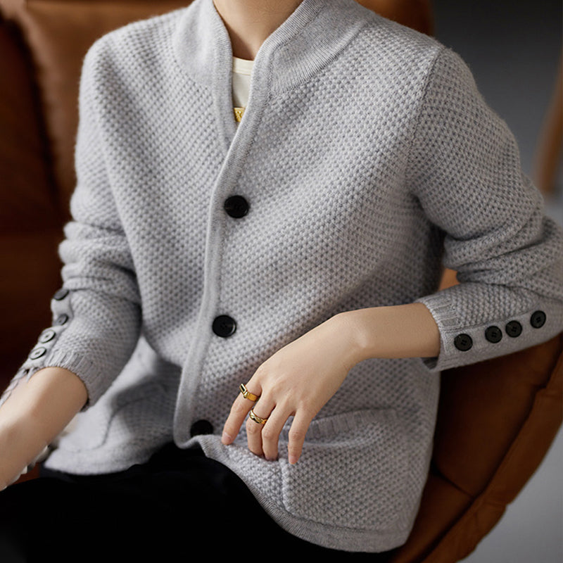 [Das beste Geschenk für sie]Damen Strickjacke mit Knopf
