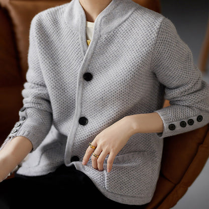 [Das beste Geschenk für sie]Damen Strickjacke mit Knopf