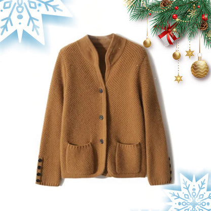 [Das beste Geschenk für sie]Damen Strickjacke mit Knopf