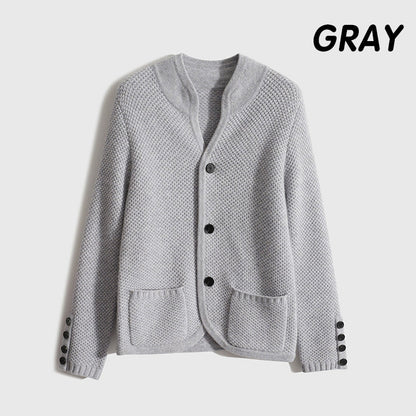 [Das beste Geschenk für sie]Damen Strickjacke mit Knopf