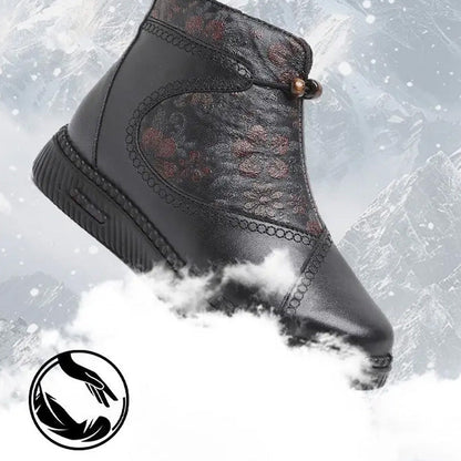 Wärmende und bequeme Damenstiefel mit Reißverschluss