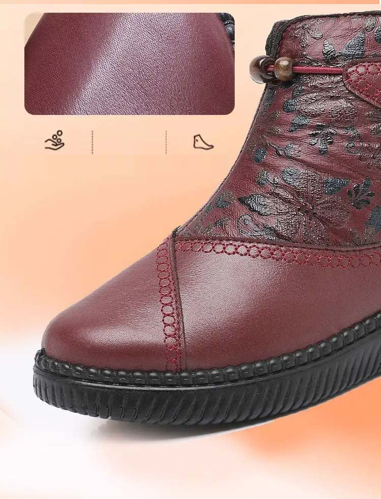 Wärmende und bequeme Damenstiefel mit Reißverschluss