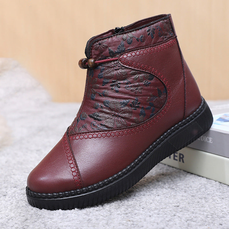 Wärmende und bequeme Damenstiefel mit Reißverschluss