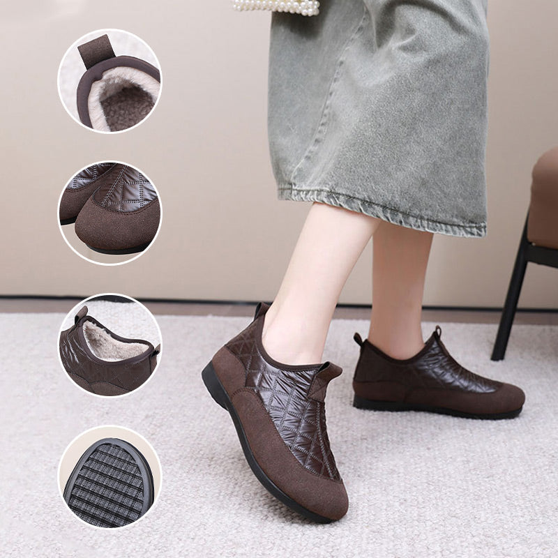 Wasserdichte, rutschfeste Slip-On-Schuhe mit Wattierung für Damen