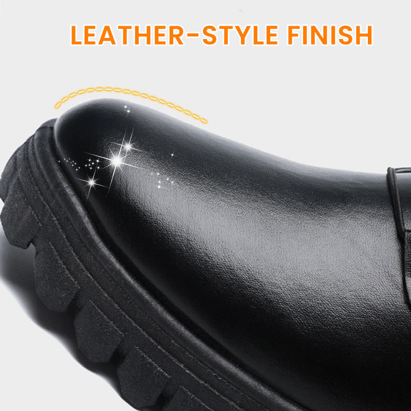 Isolierte Winterschuhe aus Leder mit Kunstplüsch-Futter für Herren