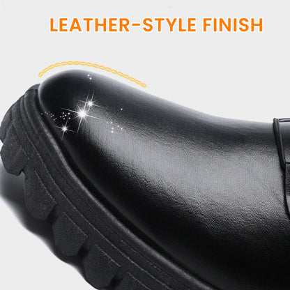 Isolierte Winterschuhe aus Leder mit Kunstplüsch-Futter für Herren