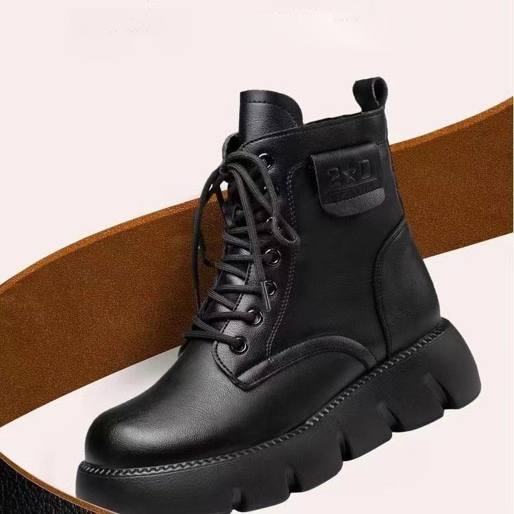 Lässige stilvolle wasserfeste Winterstiefel mit Baumwoll-Plüschfutter für Damen