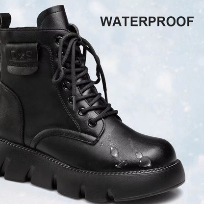 Lässige stilvolle wasserfeste Winterstiefel mit Baumwoll-Plüschfutter für Damen