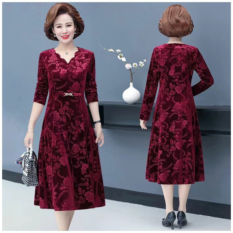 Elegantes Midikleid mit langen Ärmeln